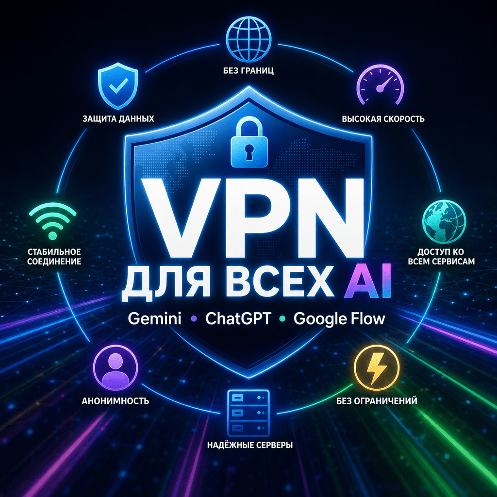 VPN для Gemini, ChatGPT, Google Flow